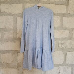 Tucker+tate Rib Hoodie Dress in Blue Quiet Heather EUC